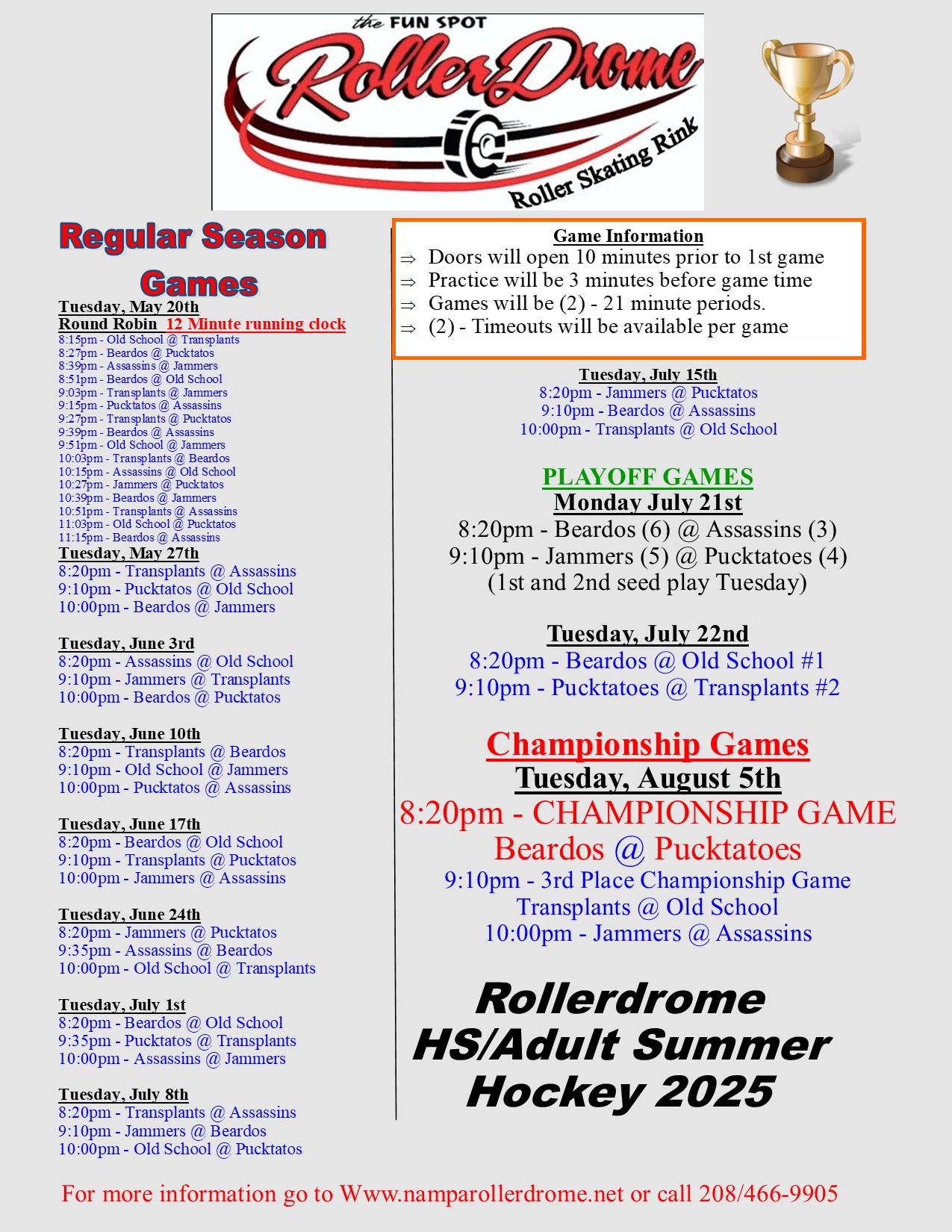 2025 HS/Adult Summer Games