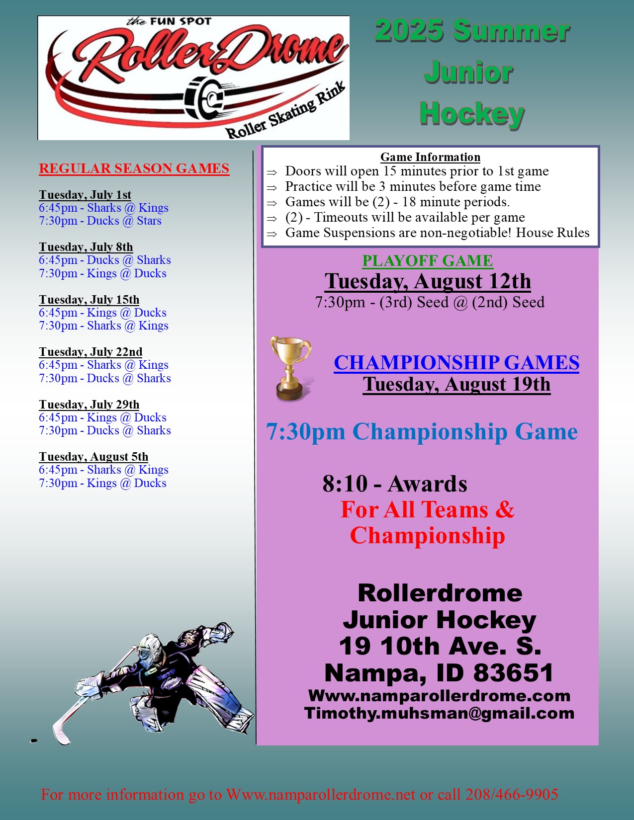 2025 17U Junior Inline Hockey